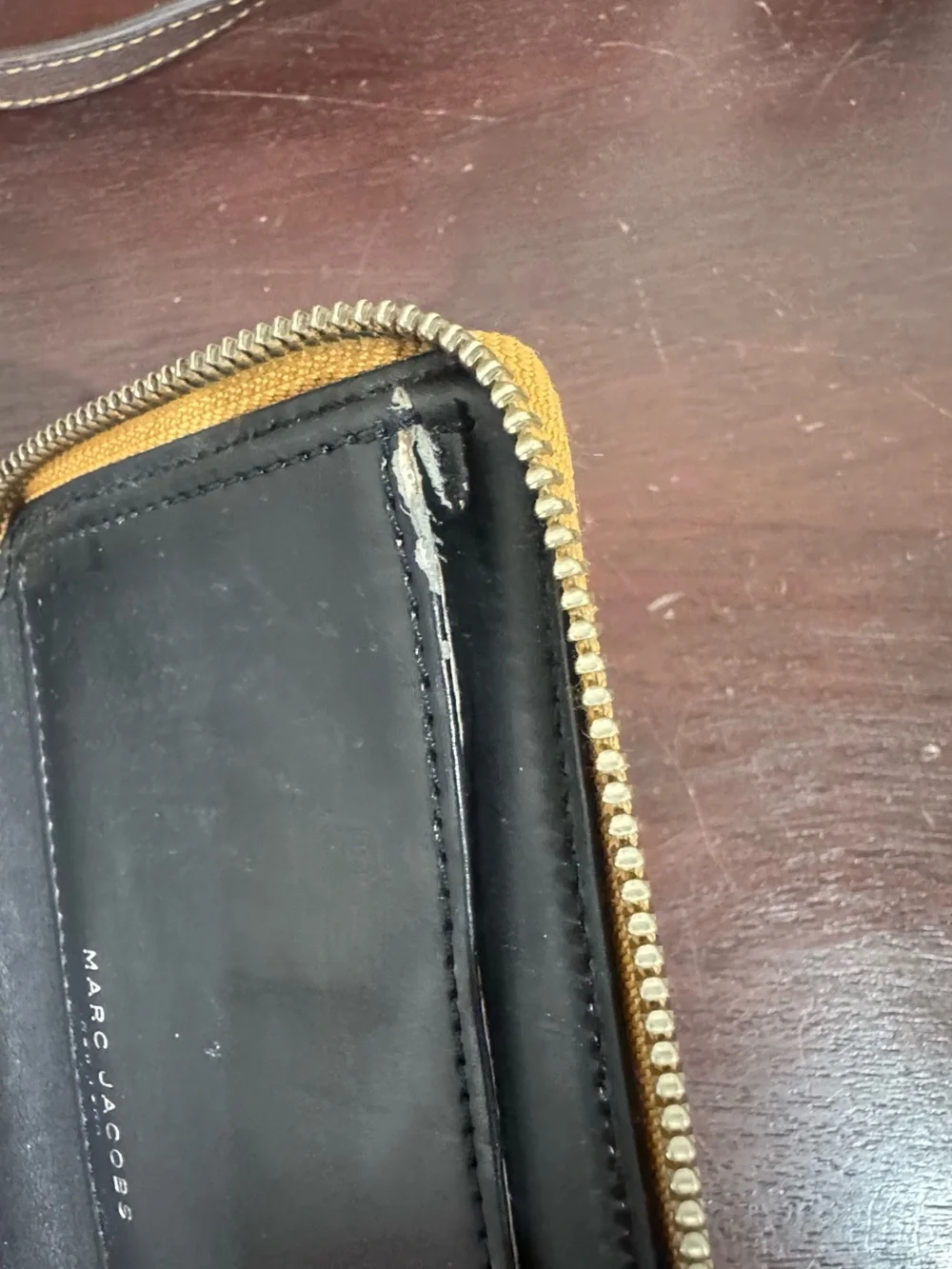 Marc Jacobs Mustard Yellow Wristlet Wallet